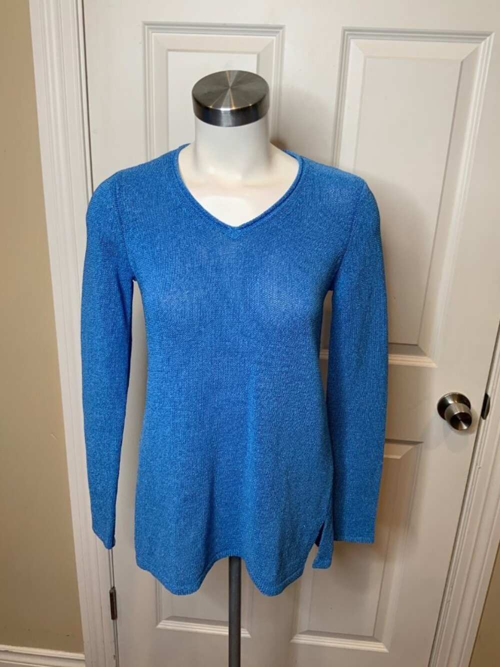 J. McLaughlin Blue Knit Callum Sweater, Size XS, NWT! $198